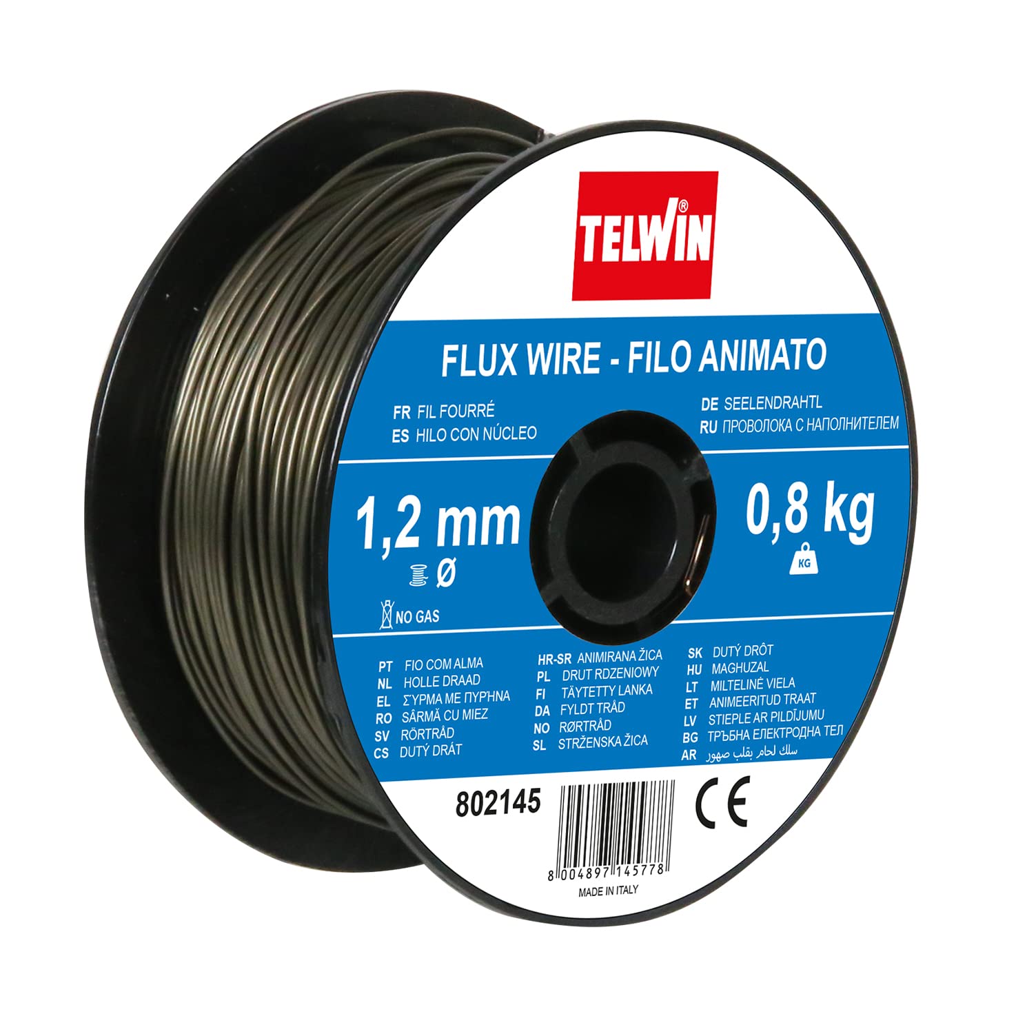 Telwin 802145 Animated Wire Coil Diameter 1.2 mm, 0.8 kg for Welding, Grey