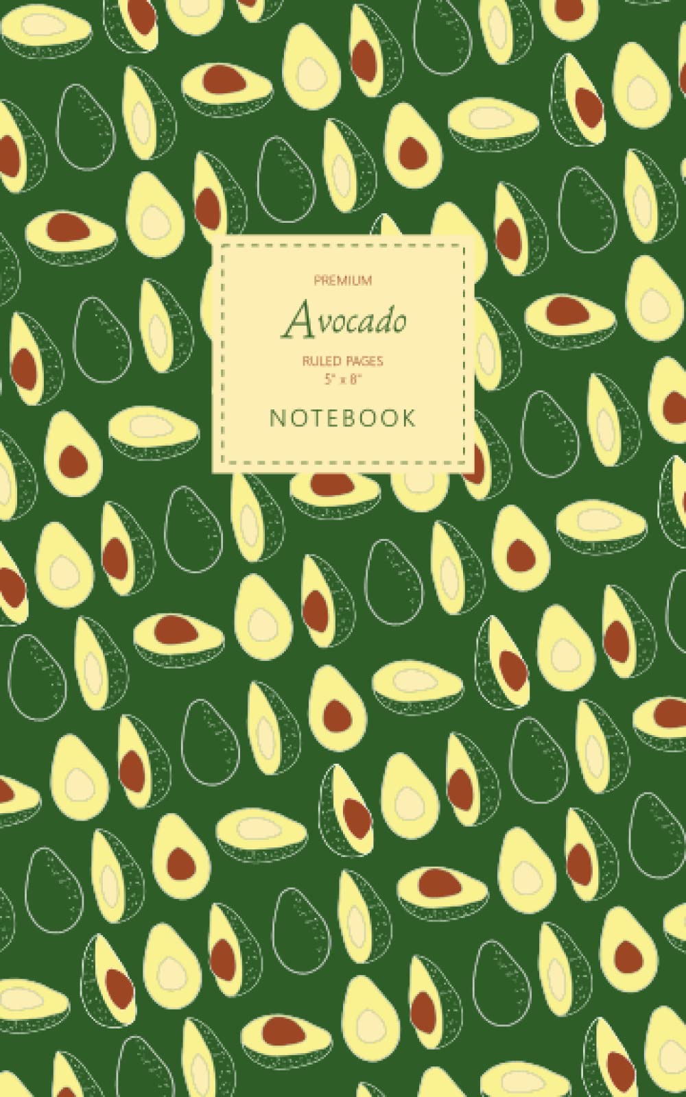 Avocado Notebook - Ruled Pages - 5x8 - Premium (Green)