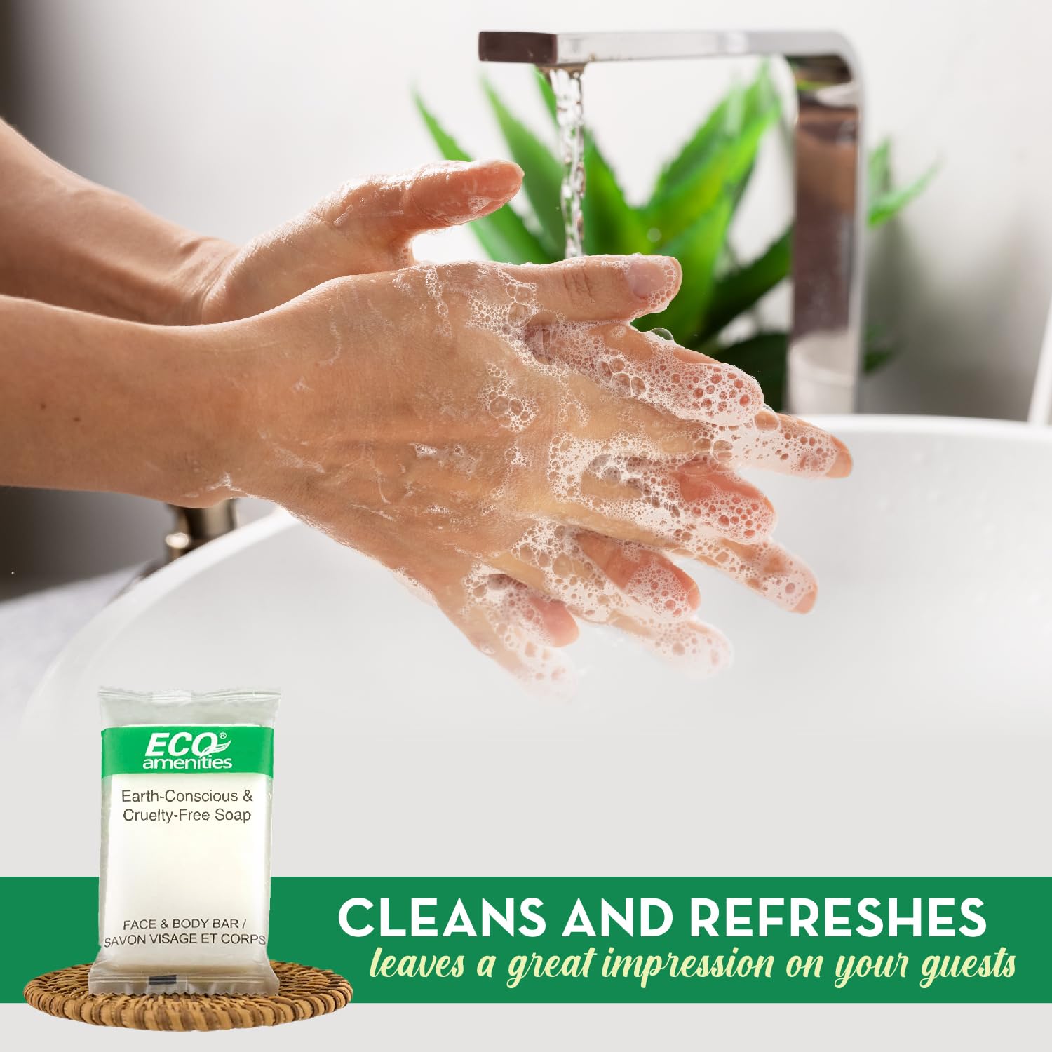 ECO amenities Bar Soap Bulk - 200 Pack, 0.5 oz Travel Size Soap Bars - Individually Wrapped For Hotels - Great for Vacation Rental and Airbnb Toiletries or Hygiene Kits Supplies