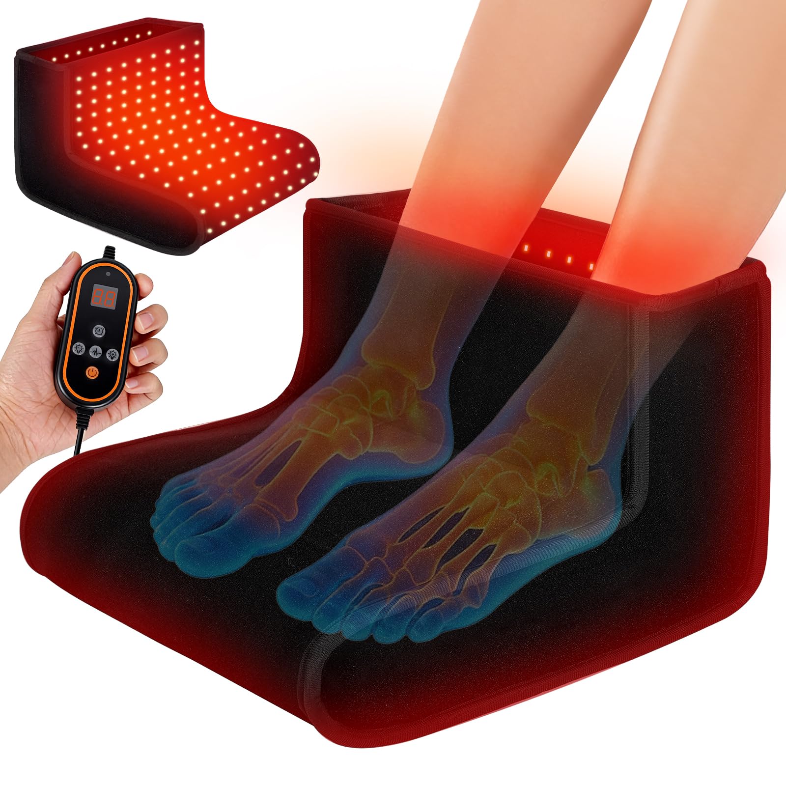 Photo 1 of Red Light Therapy for Feet, 320 Dual Wavelength 3 in 1 Chip LEDs, with Adjustable Controller Full Coverage Foot Infrared Therapy Device for Ankle Heel Plantar Joint Muscle Relief