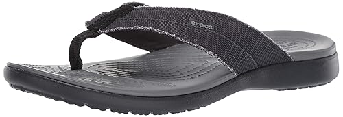 crocs men's santa cruz canvas flip