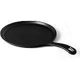 Commercial Chef CHFL911 Seasoned Cast Iron 10 1/2 Inch Round Griddle