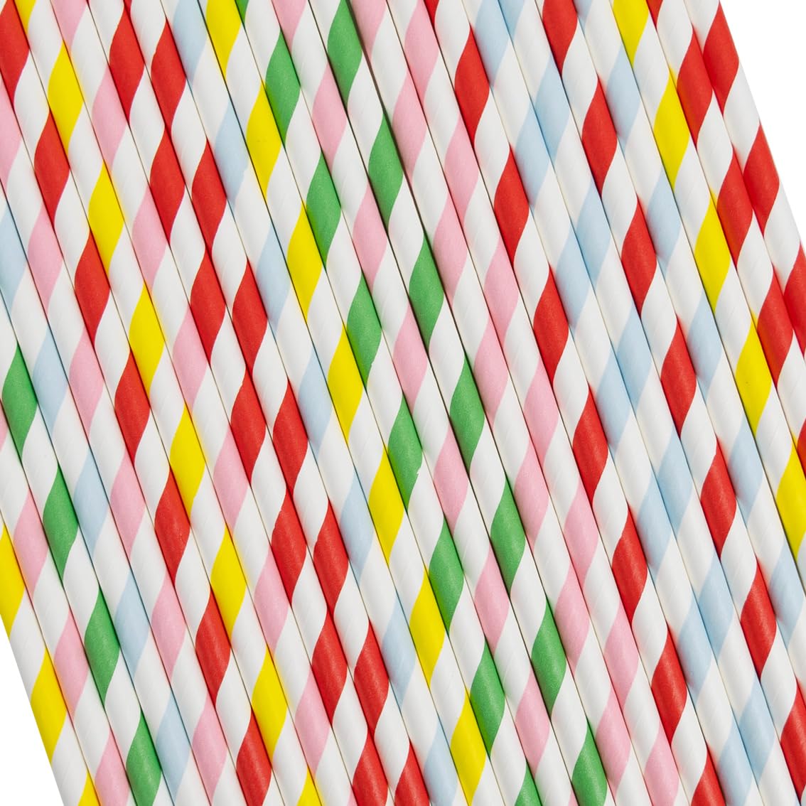 Table Fun Multi Colour Paper Straws 100 Pack