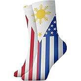 Puerto Rico PR Flag Unisex Casual Crew Socks Novelty Athletic Socks Men's Dress Socks Patterned Sock