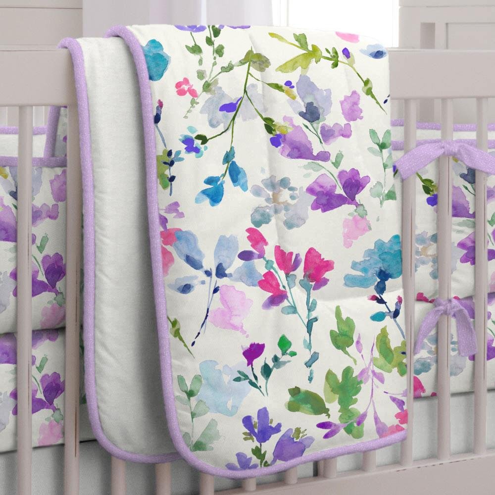 purple crib comforter
