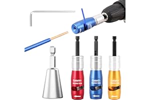 SAMLOO Wire Stripper for Drill Wire Stripping and Twisting Tool for AWG10 AWG12 AWG14 Wire Twister for Electric Drill Electrician Tool Kit Wiring Tools Cable Stripping and Connector