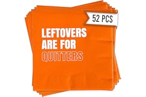 YOUR DREAM PARTY SHOP Thanksgiving Napkins 52 Pcs Leftovers Are For Quitters, Cocktail Thanksgiving Napkins Disposable, Happy Friendsgiving Napkin, Friendsgiving Decorations, Funny Paper Napkin for Friendgiving Party Decor