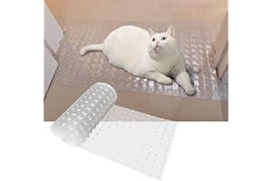 THAMIAO Carpet Protector for cat Dog Anti Scratch Under Door Cat Scratch Protector Mat from Scratching Easy to Cut Non Slip Plastic Carpet Scratch Stopper Cat Scratch Guard Carpet 3.6FT(Clear, 1pcs)