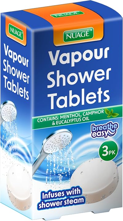 NUAGE Nuage Vapour Shower Tablets Breathe Easy 3 Pack Menthol Eucalyptus