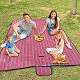 Armo Extra Large Tartan Picnic Blanket Waterproof 200x150cm Red