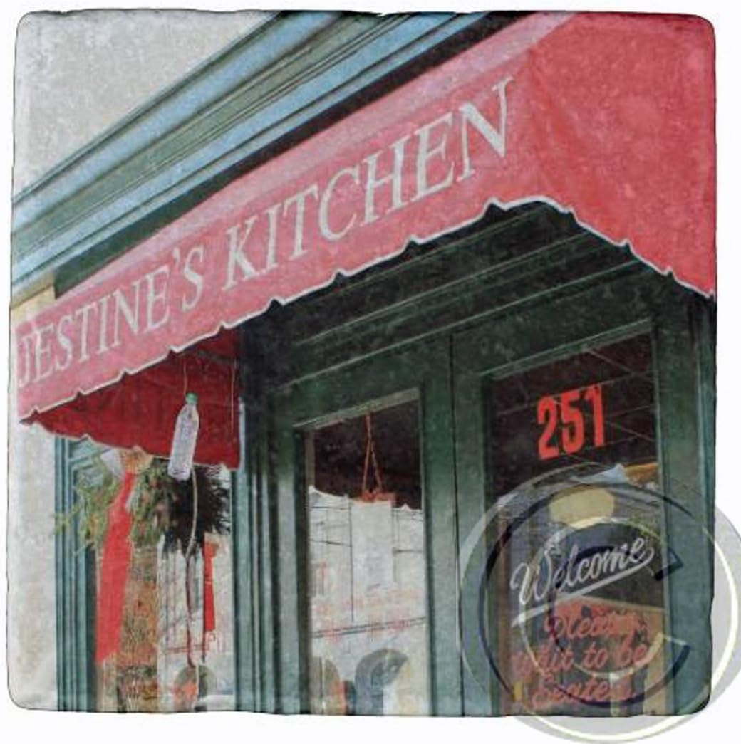 Amazon Com Jestine S Kitchen Charleston Sc Marble Stone Coaster Coasters