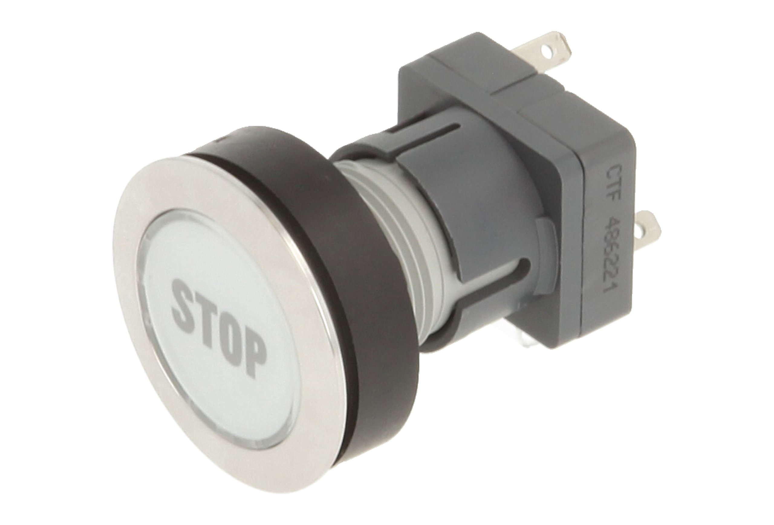 Schlegel 23.000.723 Push Button Stainless Steel, Clear Button Cap, Identification Plate Stop, Push Contact Sensor 1 Changer