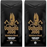 Death Wish Coffee Co. Valhalla Java Odinforce Blend - Ground Dark Roast - Extra Kick of Caffeine- Arabica & Robusta Coffee Be
