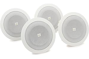 JBL Professional HPD8124 Full-Range 4-inch in-Ceiling Loudspeaker, White