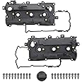 MITZONE Engine Valve Cover Kit Left & Right with Gasket & Bolts Compatible with 2009-2014 Nissan Murano Quest 3.5L Replace# 13264-JP01A 13264-JP01B