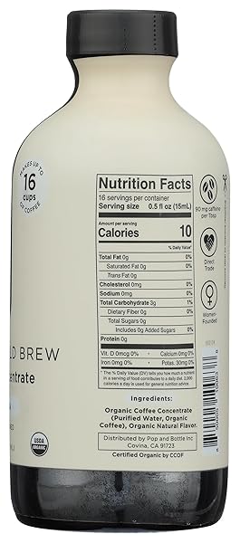POP AND BOTTLE ORGANIC MOCHA SUPER CONCENTRATE COFFEE, 8 FZ