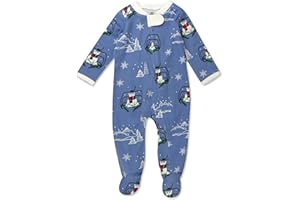 HonestBaby unisex-baby Holiday Sleep & Play Footed One-piece Pajama Sleeper 100% Organic Cotton