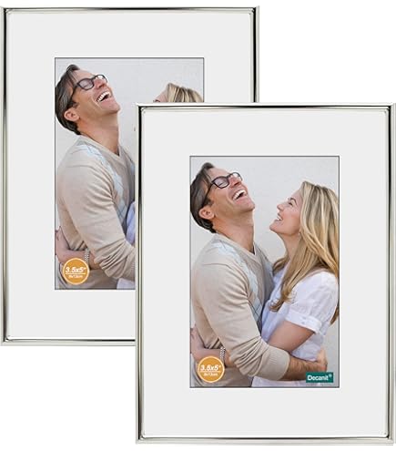 Amazon.com - Isaac Jacobs 7x9 (Matted 5x7) Silver Metal Picture