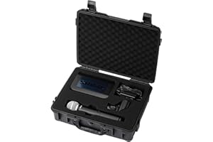 Tankenlid Wireless Mic Case - Hard Shell Case Compatible with Shure BLX24/SM58/PG58/BETA58A, for Mics, Receivers and More