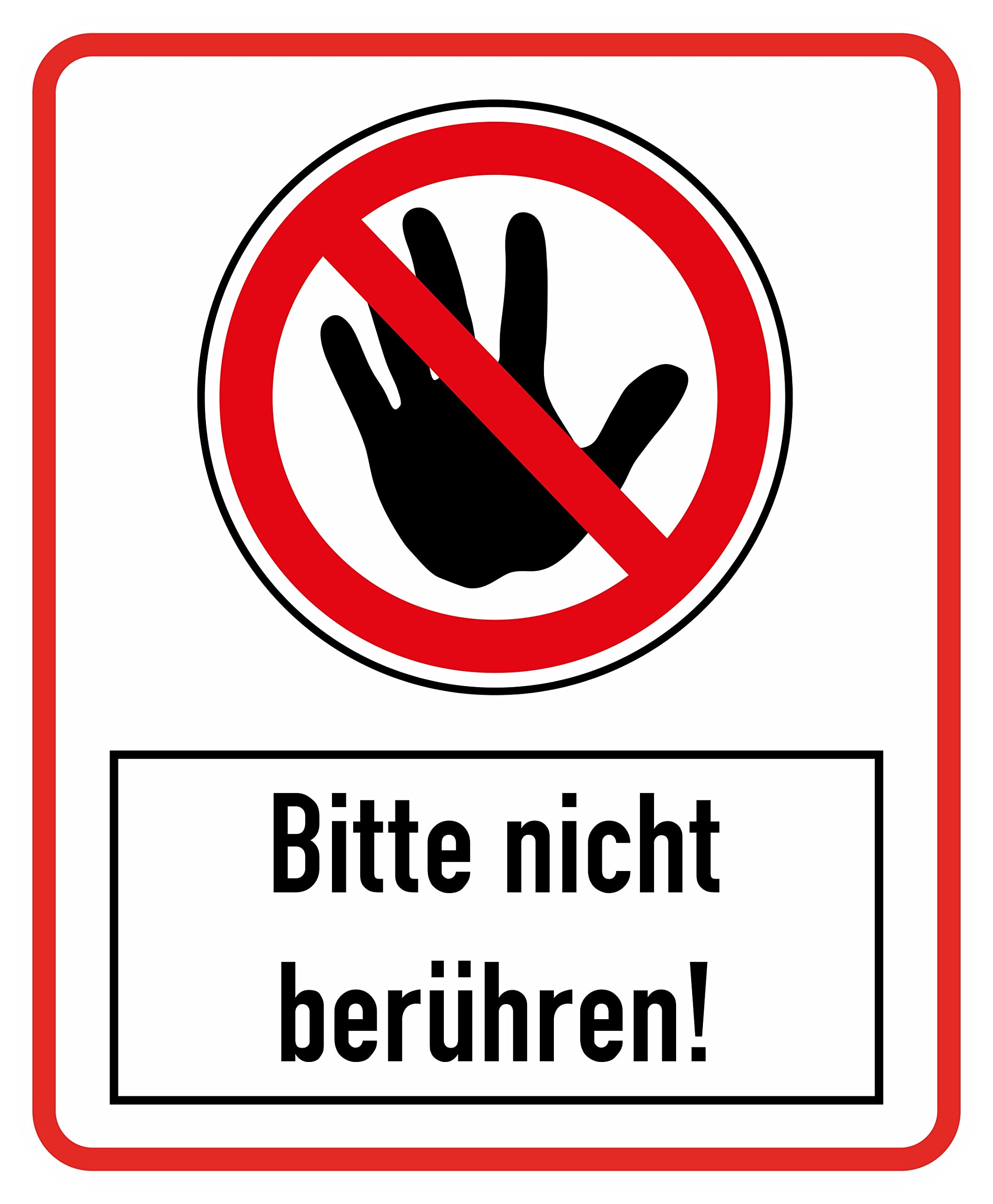 Daged Please do not touch sticker 20 x 16 cm safety sign sticker T-33