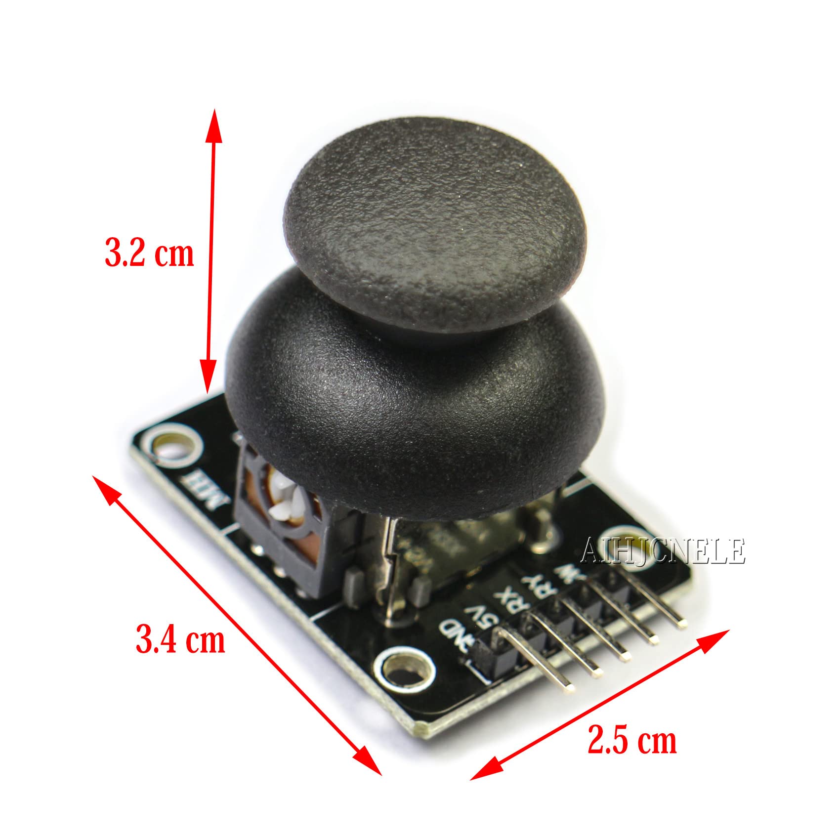 5pcs Dual Axis XY Joystick Module Game Control Lever Sensor Game Button Controller Breakout Shield Joystick Analog Thumb Stick KY-023 with Dupont Jumper Cable Line for Arduino PS2 Switch