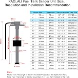 KAOLALI 316 Stainless Fuel Level Sensor 150-1000mm 0-190ohm 5 Hole SAE view 2