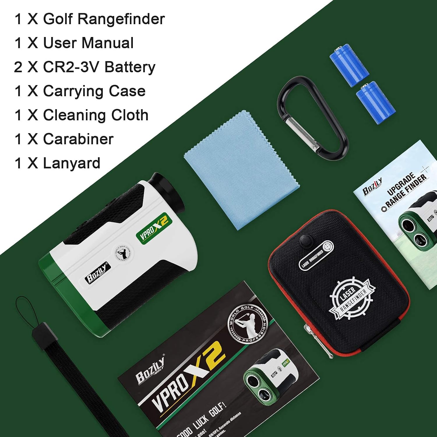 Bozily Golf Rangefinder, 1500 Yards Laser Range Finders with Slope Vibration, Fast Flag-Locking, Continuous Scan Mode for Distance and Slope Measurement : Sports & Outdoors