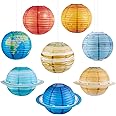 Easy Joy 8 PCS Planet Paper Lanterns Solar System Planets Lantern for Kids Outer Space Party Decorations Space Theme Party Birthday Classroom Decorations