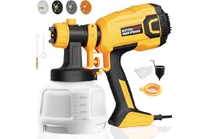 LIFOVE Paint Sprayer - 700W HVLP High Power Electric Spray Paint Gun with Adjustable Spray Width, 4 Nozzles & 3 Patterns, 40 Fl Oz Container, Easy to Clean, for Furniture, House, Fence, Walls, Etc.