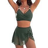 Blooming Jelly Womens High Waisted Bikini Set Gold Metal Two Piece Swimsuits Tummy Control Tie Knot 2026 Bathing Suits