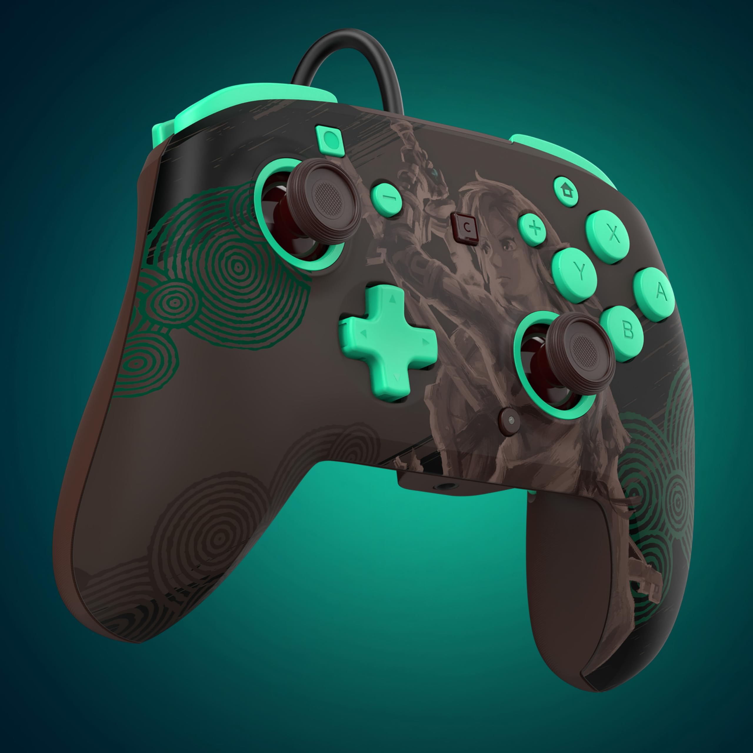 Turtle Beach Rematch Wired Gaming Controller: The Legend of Zelda - Officially Licensed for Nintendo Switch 2, Nintendo Switch, & Nintendo Switch - OLED Model, Glow-in-the-Dark, Hall-Effect 9