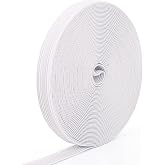 Orlanth Elastic Band for Sewing, 1/2 Inch 11 Yards White High Elastic Bands, Elastic Cord for Sewing, Pants, DIY Crafts, Waistbands
