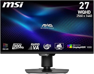 MSI MAG 274QPF X30MV 27-Inch WQHD Mini-LED 300Hz 0.5ms HDMI 2.1 DP 1.4a