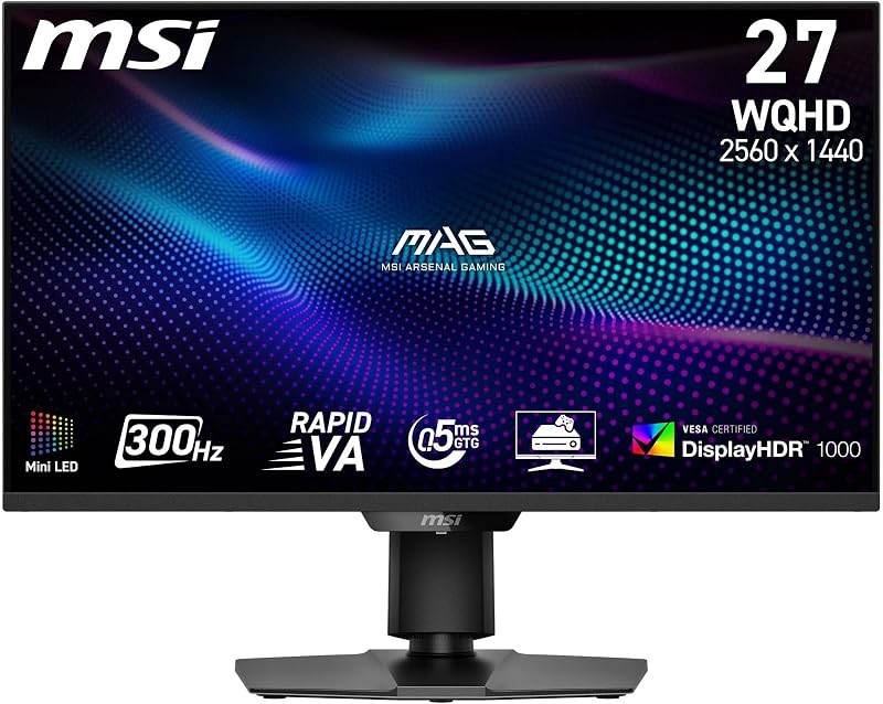 MSI MAG 274QPF X30MV 27-Inch WQHD Mini-LED 300Hz 0.5ms HDMI 2.1 DP 1.4a