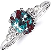 AUMIFY Moissanite Engagement Ring for Women Oval Cut Statement Ring 14k Gold Vermeil 925 Sterling Silver 1.5ct Promise Wedding Rings Birthstone Anniversary Christmas Gifts Sizes 5 to 12