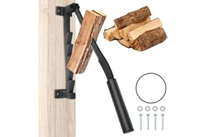 Firewood Kindling Splitter, Wall Mounted Manual Log Splitter Wood Splitter with Screws, Portable Splitting Wedge for Camping 