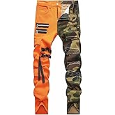 QZH.DUAO Men's Camo Denim Jeans
