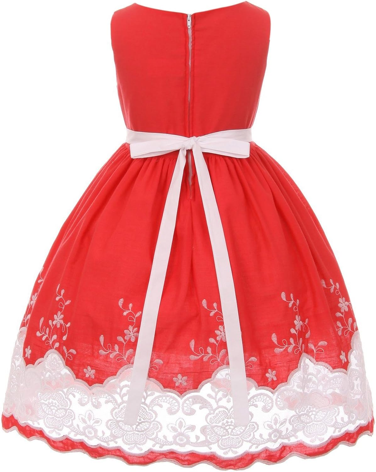 white cotton flower girl dresses