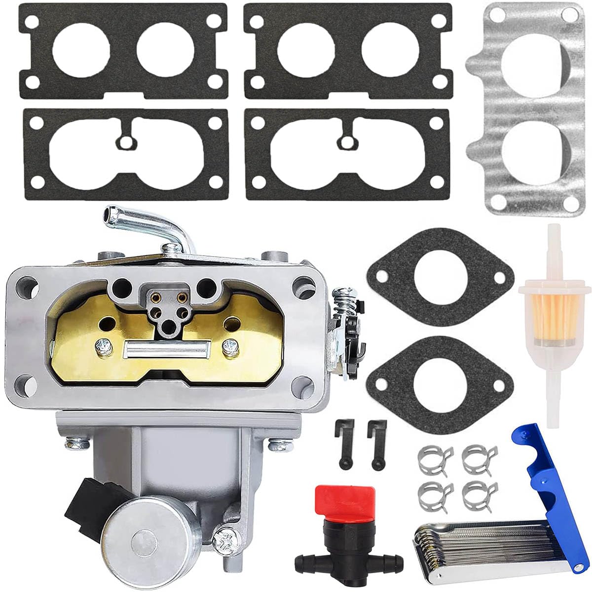 ZAMDOE 15004-1010 Carburetor with Gasket Tune Up Kit for Kawasaki FH641V FH661V FH721V FX850V 22 HP Engine, Replaces # 15004-7024 15004-0757 15004-1005 15004-0763