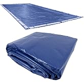 Pool Mate 30 x 50 ft Extra Strength Platinum Pool Cover for Inground Pools | Blue Winter Cover, 5 ft Overlap (35 x 55ft Cover Size), Solid 12 x 12 Scrim, 3.7 oz/yd2, 15-Year Warranty, Style: 273050RPMA