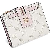 LAORENTOU Small Wallet for Women Soft Leather RFID Blocking Bifold Zipper Pocket Wallet Card Case Purse