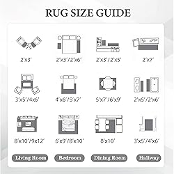 Area Rug Living Room Rugs 5x7 - Large Soft Boho