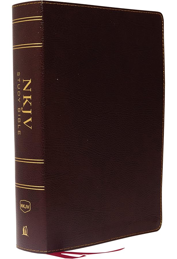 NKJV Study Bible, Leathersoft, Black, Full-Color, Comfort Print