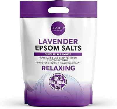 ELYSIUM SPA Lavender Epsom Salts 2kg 100% Magnesium Sulphate Bath
