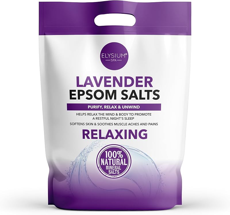 ELYSIUM SPA Lavender Epsom Salts 2kg 100% Magnesium Sulphate Bath