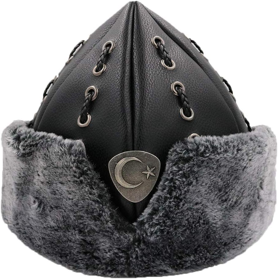 Yasir Turkish Ottoman Bork Hat Ertugrul Dirilis Fur Leather Winter Cap 2027