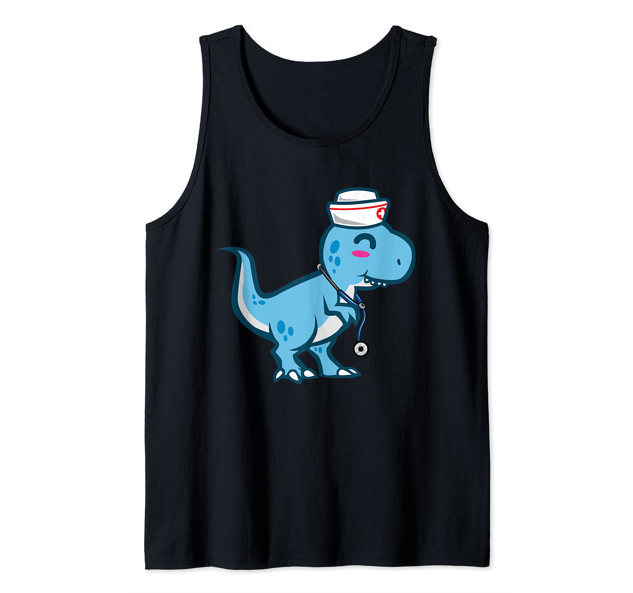 Cute T-Rex Dinosaur Nurse - International Nurse Day Tank Top