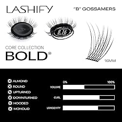 Lashify Bold 16mm Gossamer Eyelash Extensions