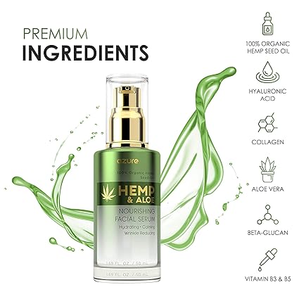 hemp and aloe nourishing facial serum