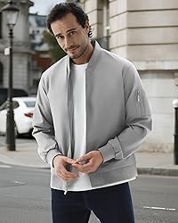 WULFUL Men's Bomber Jacket Lightweight Casual